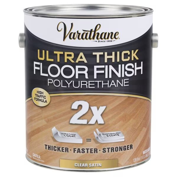Transparent Satin Clear Water-Based Acrylic Urethane Floor Finish 1 gal, Varathane, Mfr#: 298274